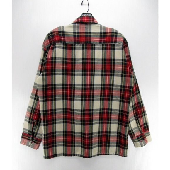 VINTAGE Backpacker Shirt Medium Red Button Up Flannel Outdoor Western - Picture 6 of 11